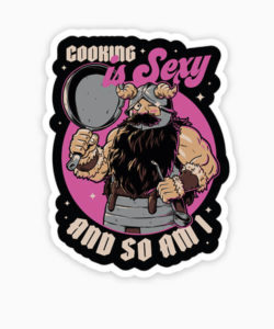Sticker Homme Cooking Dwarf de studiomootant