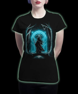 T-shirt Femme Speak Friend and Enter (Brillant dans la nuit) de ddjvigo