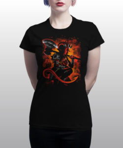 T-shirt Femme The Tiefling Warrior by AlemagliaDesigns