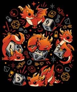 Motif Tiny Dragon Dice by Snouleaf